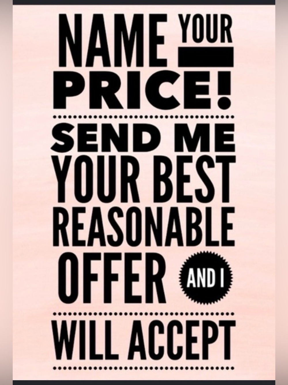 Name Your Price Sale!